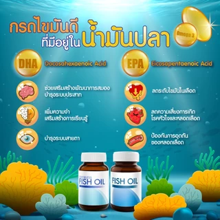 VISTRA Salmon Fish Oil 1000 mg Plus Vitamin E วิสทร้าน้ำมันปลาแซลมอน 1000 มก ผสม วิตามินอี 100 เม็ด