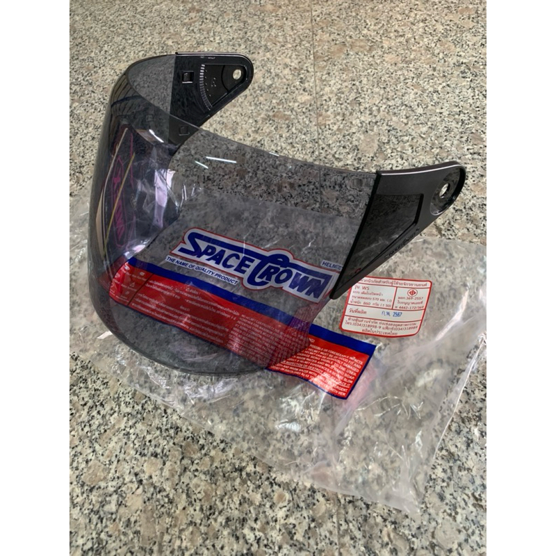 แผ่นหน้าหมวก ชิลด์หมวก spacecrown ของแท้ สีดำ รุ่น WS