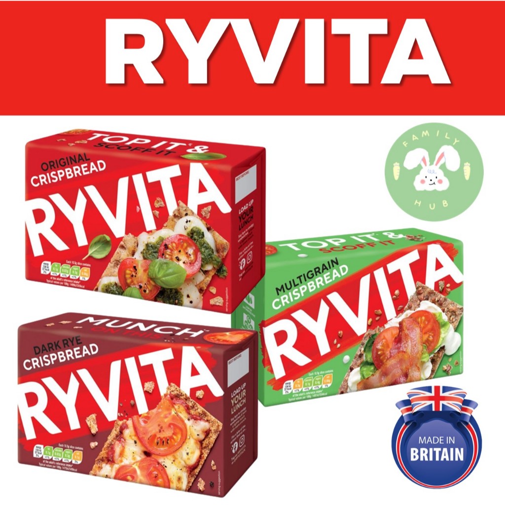 Ryvita ขนมปังข้าวไรย์อบกรอบมีให้เลือก3แบบ
