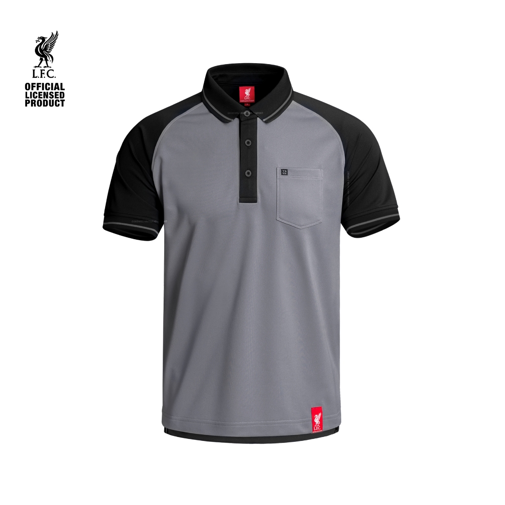 เสื้อโปโลแขนสั้น Liverpool รุ่น P087 สีดำ