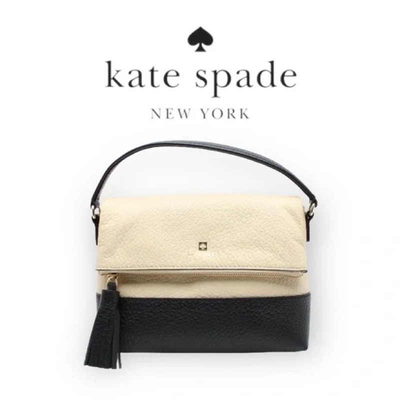 กระเป๋าหนัง kate spade Southport Cream & Black Avenue Mini Carmen Convertible Crossbody ขาวดำ