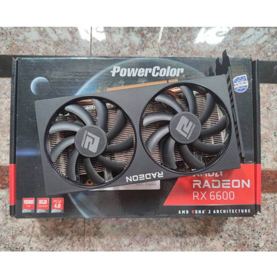 VGA Powercolor RX6600 Ram 8 gb การ์ดจอ ประกันศูนย์ไทย JIB 04/2025 (มือสอง)