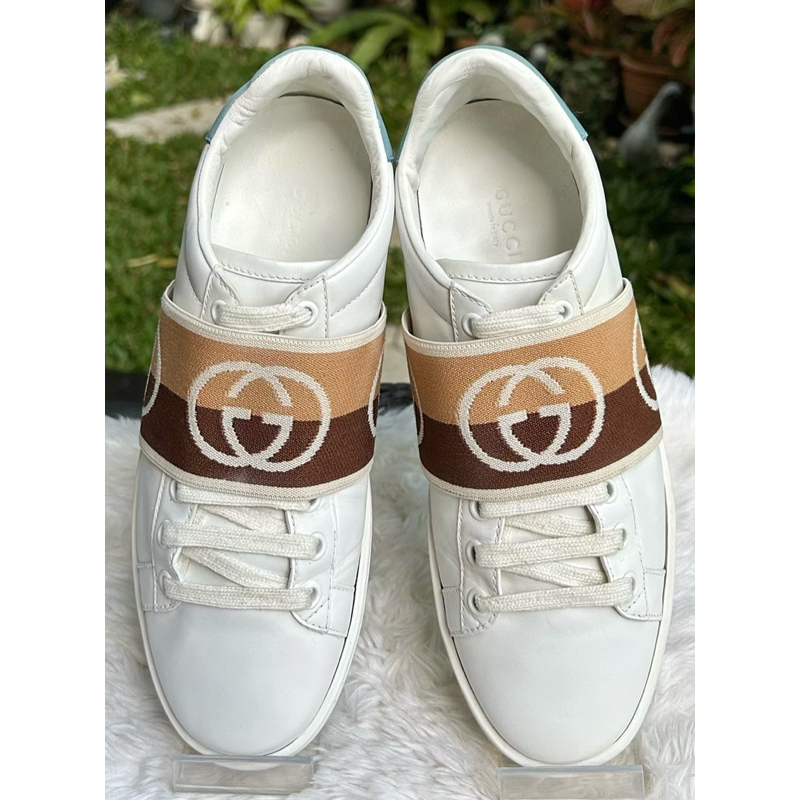 Gucci Ace Logo Sneakers Sz.39 มือสองแบรนด์แท้