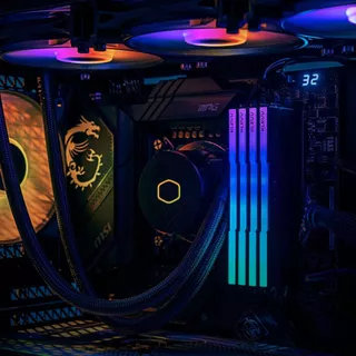เเรม KLEVV CRAS V RGB DDR5 Gaming OC Memory - 32GB (16GBx2) 6000MHz (BLACK/WHITE) (CL 28)