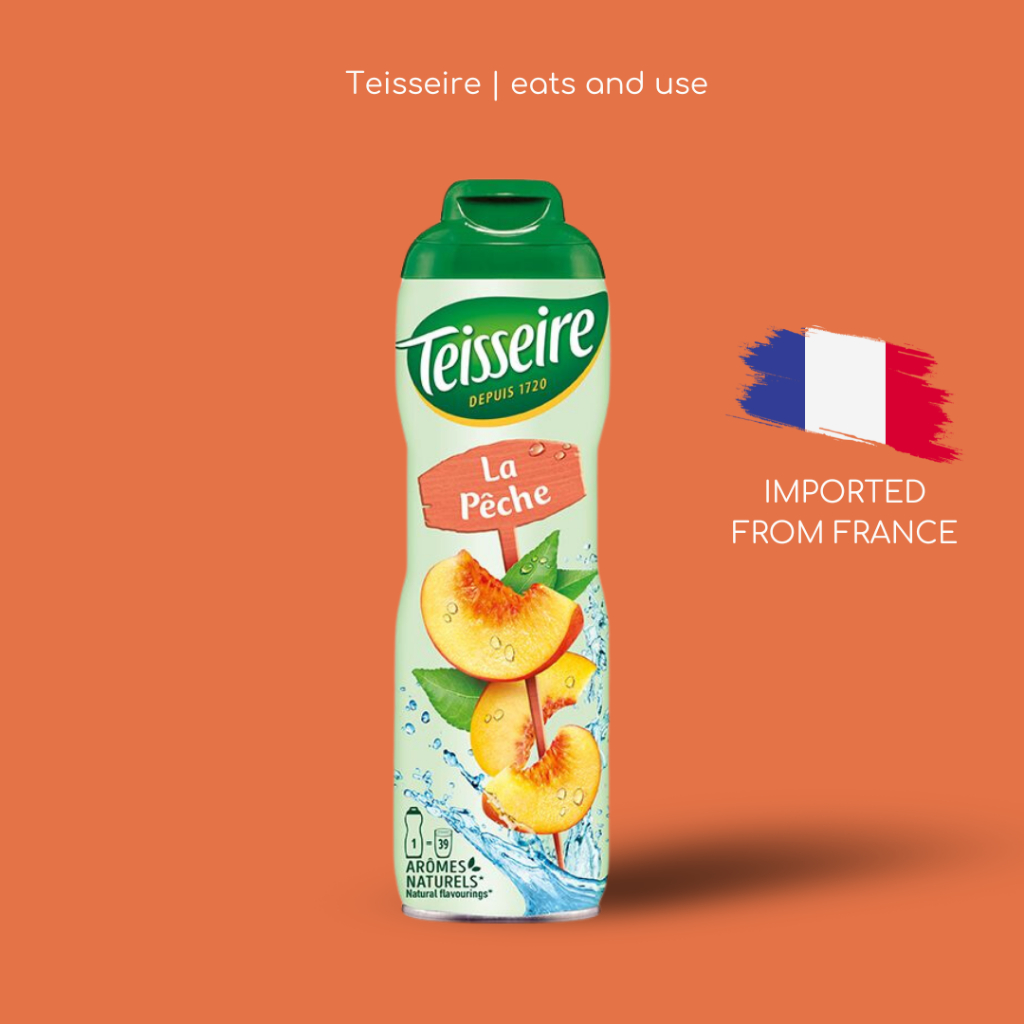 Teisseire น้ำหวานเข้มข้นสกัดจากธรรมชาติ 100% กลิ่นพีช 600ml จากฝรั่งเศส
