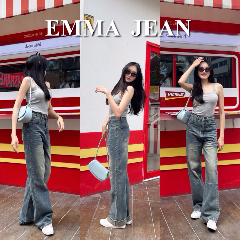 GENTLE.GIRL - EMMA JEANS  ยีนกระบอกกลาง