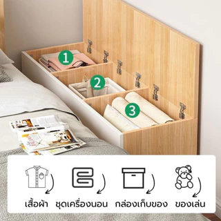 ตู้เก็บของ ตู้ข้างเตียง อเนกประสงค์ ประตูเปิดด้านบน สามารถนั่งได้ รับน้ำหนักได้ถึง 80kg แข็งแรง พร้อมส่งจากในไทย