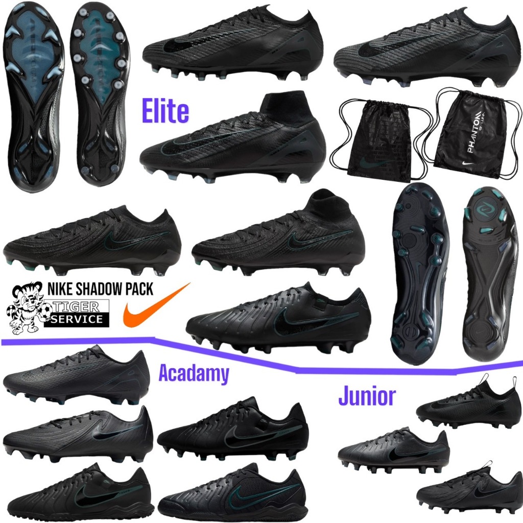 Nike Shadow Pack แพ็คดำตัวใหม่ รองเท้าฟุตบอล ไนกี้ ของแท้มือ 1 ตัวท็อป Elite ตัวเบสิค Academy