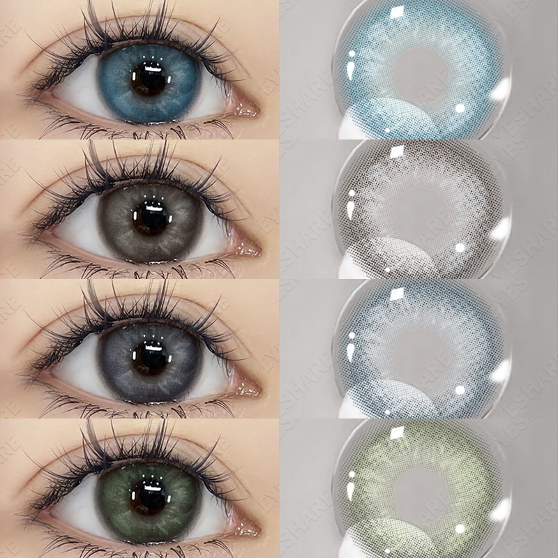 {COD}-Eyeshare Venice คอนแทคเลนส์สีเทา 1 คู่ 14.2 มม.คอนแทคเลนส์สีธรรมชาติเลนส์ขนาดใหญ่รายปีเลนส์อ่อน
