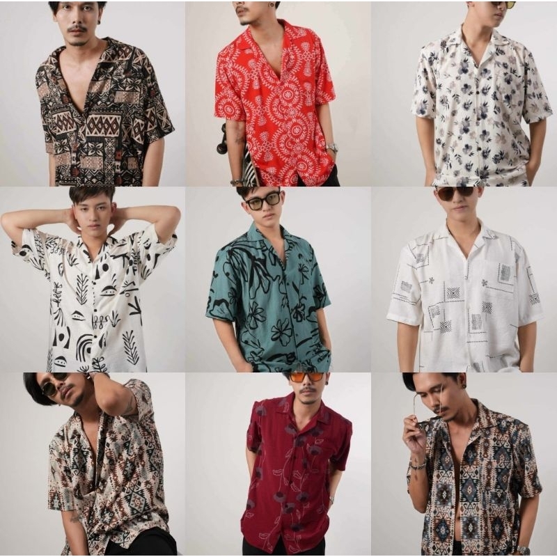 เสื้อเชิ้ตฮาวาย อก40 เสื้อเชิ้ตคอฮาวาย เสื้อผ้าแฟชั่นทรง Unisex ใส่ได้ทั้งผู้หญิงและผู้ชาย