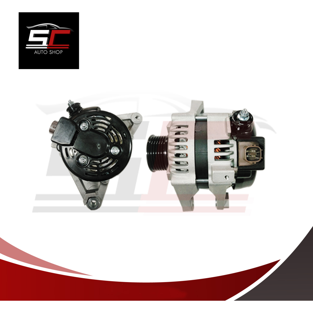 ไดชาร์จ TOYOTA ALTIS อัลติส 1.6L,1.8L ปี 2008-2011 ปลั๊กเต๋า ลวดแบน (REBUILT)12V 80A มีรับประกัน