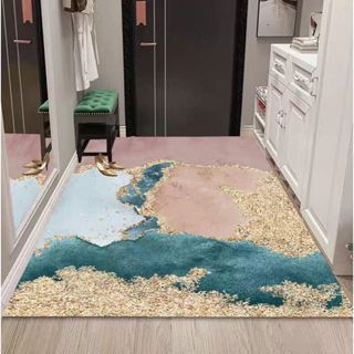 [6 ฟุต] 💞พรมปูพื้น พรมตกแต่งห้องสไตล์โมเดิร์น ทำความสะอาดง่า…