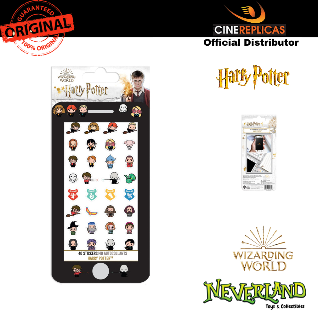(Cinereplicas) Harry Potter Kawaii Stickers Set of 40 Wizarding World