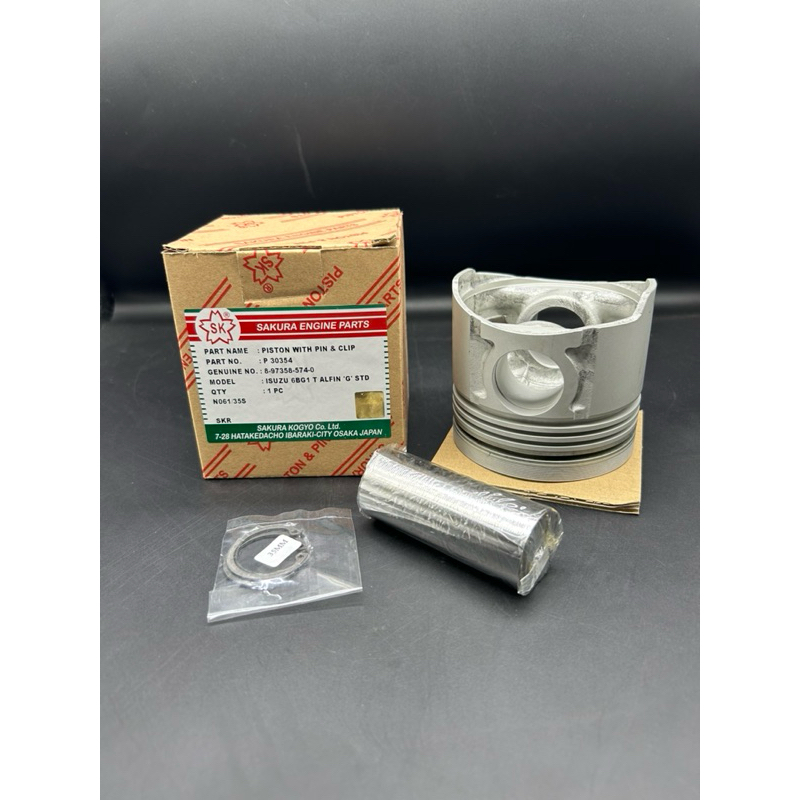 ลูกสูบ+สลัก ISUZU 4BG1-T  6BG1-T #P30354 ยี่ห้อ SAKURA อะไหล่เครื่องยนต์ อะไหล่แท้ญี่ปุ่น