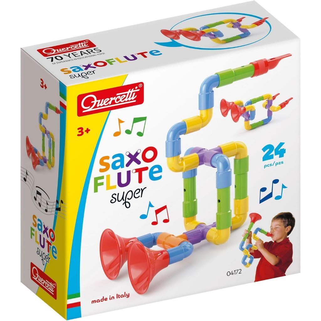 Quercetti Saxoflute - Super ตัวต่อพลาสติกแซ็กโซฟลุท ซุปเปอร์