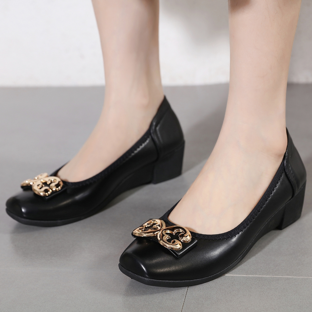 Angel รองเท้าคัชชู ส้นเตารีด สูง 1.5 นิ้ว ใส่ตรงไซส์ (ถ้าอวบมากเพิ่มไซส์) - รูปที่ 4