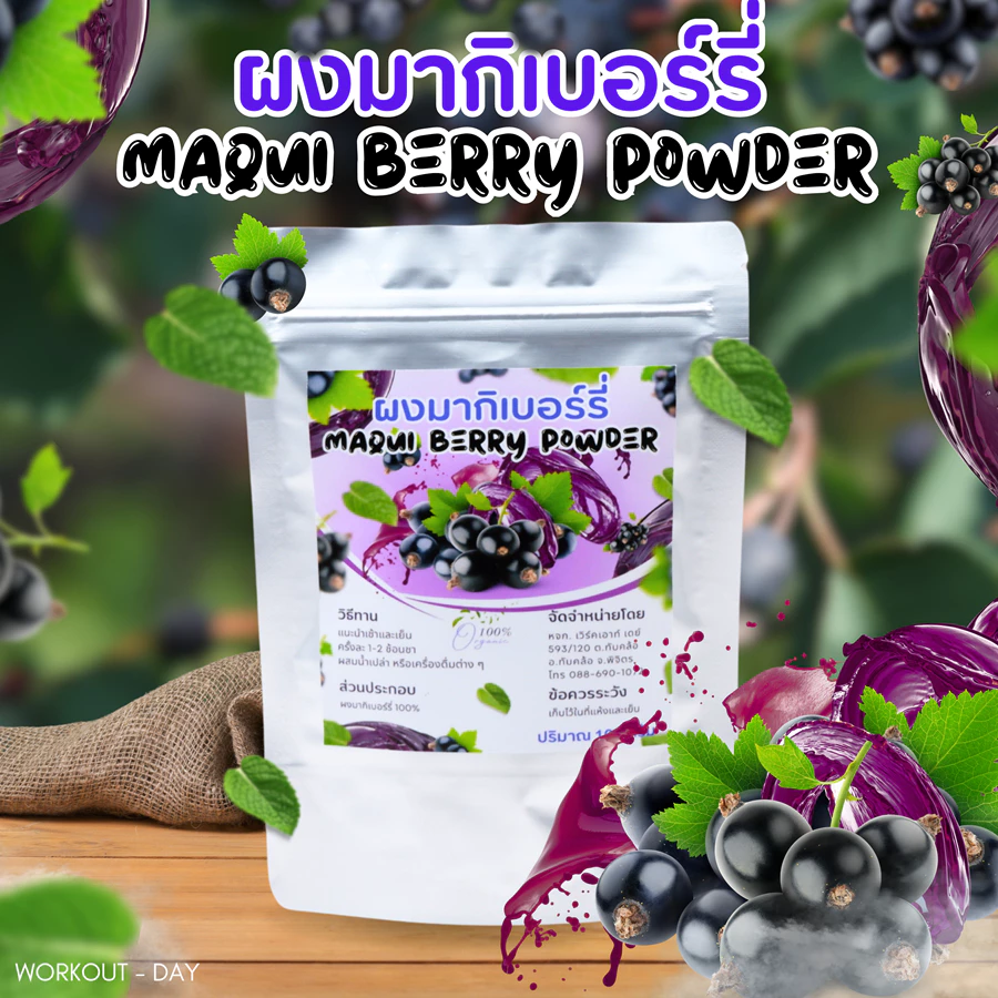 ผงมากิเบอร์รี่ Maqui Berry Powder เกรดสารสกัด ขนาด100กรัม