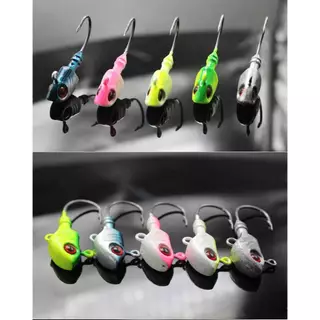 หัวจิ๊ก สำหรับเกี่ยวเหยื่อยางมีให้เลือกหลายขนาด 3.5g - 33g หัวจิ๊กปลายาง หัวจิ๊กหนอนยาง R145