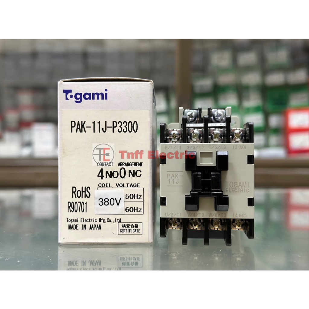 Togami PAK-11J (คอยล์ 24V, 48V, 220V, 380V) แมกเนติก คอนแทคเตอร์ (1NO)