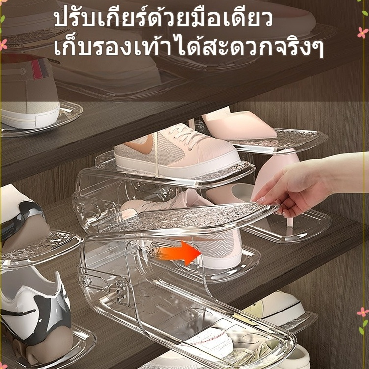 ชั้นวางรองเท้า ที่เก็บรองเท้า ประหยัดพื้นที่ เก็บรองเท้า ชั้นวางรองเท้าแบบใส ชั้นวางของ ชนั้ วางรองเทา