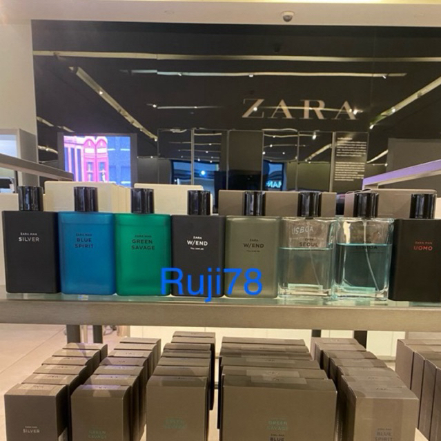 Update 2025 น้ำหอมผู้ชาย Zara มีให้เลือกหลายกลิ่น Gold Silver Blue Spirit Seoul Lisboa Navy Black et