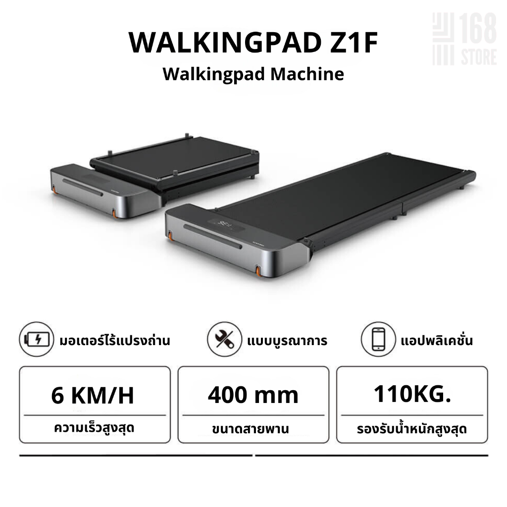 Kingsmith WalkingPad Z1 ลู่วิ่งไฟฟ้า ลู่เดินในบ้าน ความเร็ว 1- 6 km/hr รองรับนํ้าหนักสูงสุด 110 KG รูปที่ 6