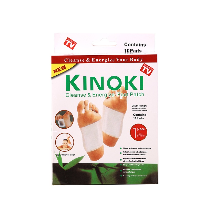 แผ่นแปะเท้าสมุนไพร KINOKI 1 กล่อง 5 คู่ คิโนกิ Foot Pad แผ่นแปะเท้าเพื่อสุขภาพ A046