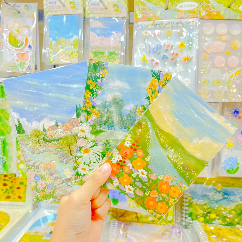 ✨มีลายใหม่นะ✨Postcard โปสการ์ด ภาพวิวทิวทัศน์ธรรมชาติสวยงาม ดอกไม้สวย ๆ [WINDFLOWER] - รูปที่ 3