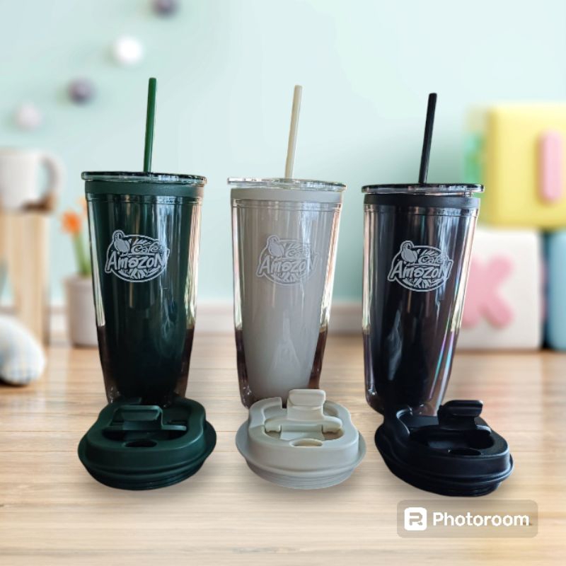 Cafe Amazon 2in1 Tumbler แก้วพลาสติกสองชั้น