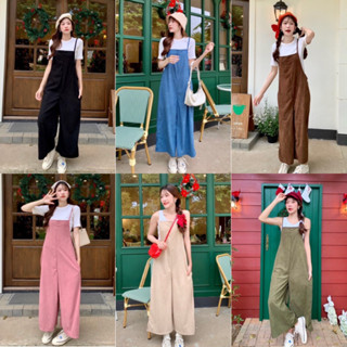 LILY เอี๊ยมกางเกงขายาว เอี๊ยมกางเกง เอี๊ยมกางเกงผ้าลูกฟูก เอ…