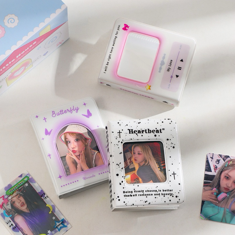 พร้อมส่ง🇹🇭แฟ้มการ์ดลายผีเสื้อ MP3 40ช่อง Hisocute แฟ้มการ์ดเล่ม แฟ้ม3นิ้ว สมุดการ์ด (AB) #L6