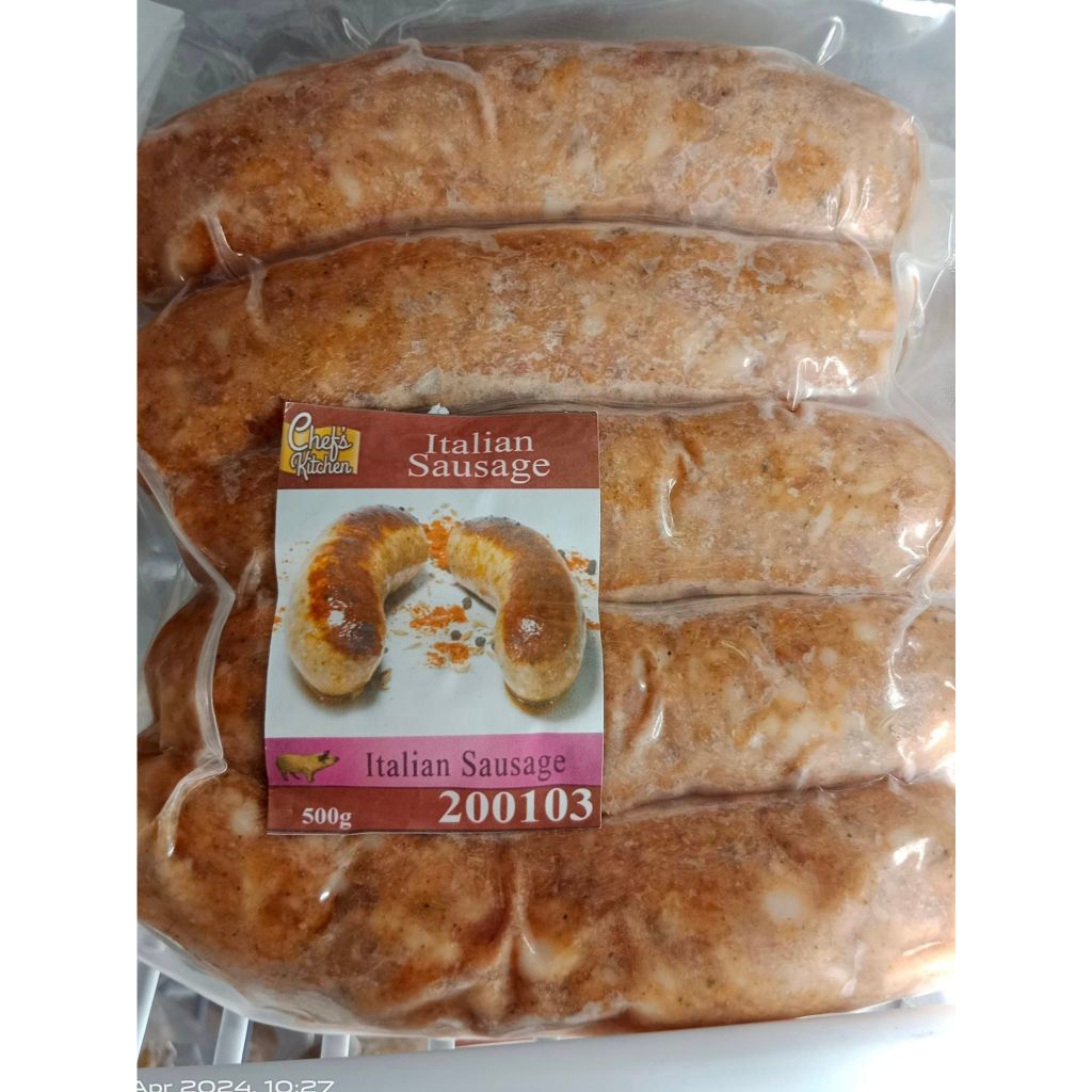 CHEF'S KITCHEN * 2KG FREEZER PACK * Homemade Italian Style Sausage  INC. POLY BOX AND FROZEN GEL PAC