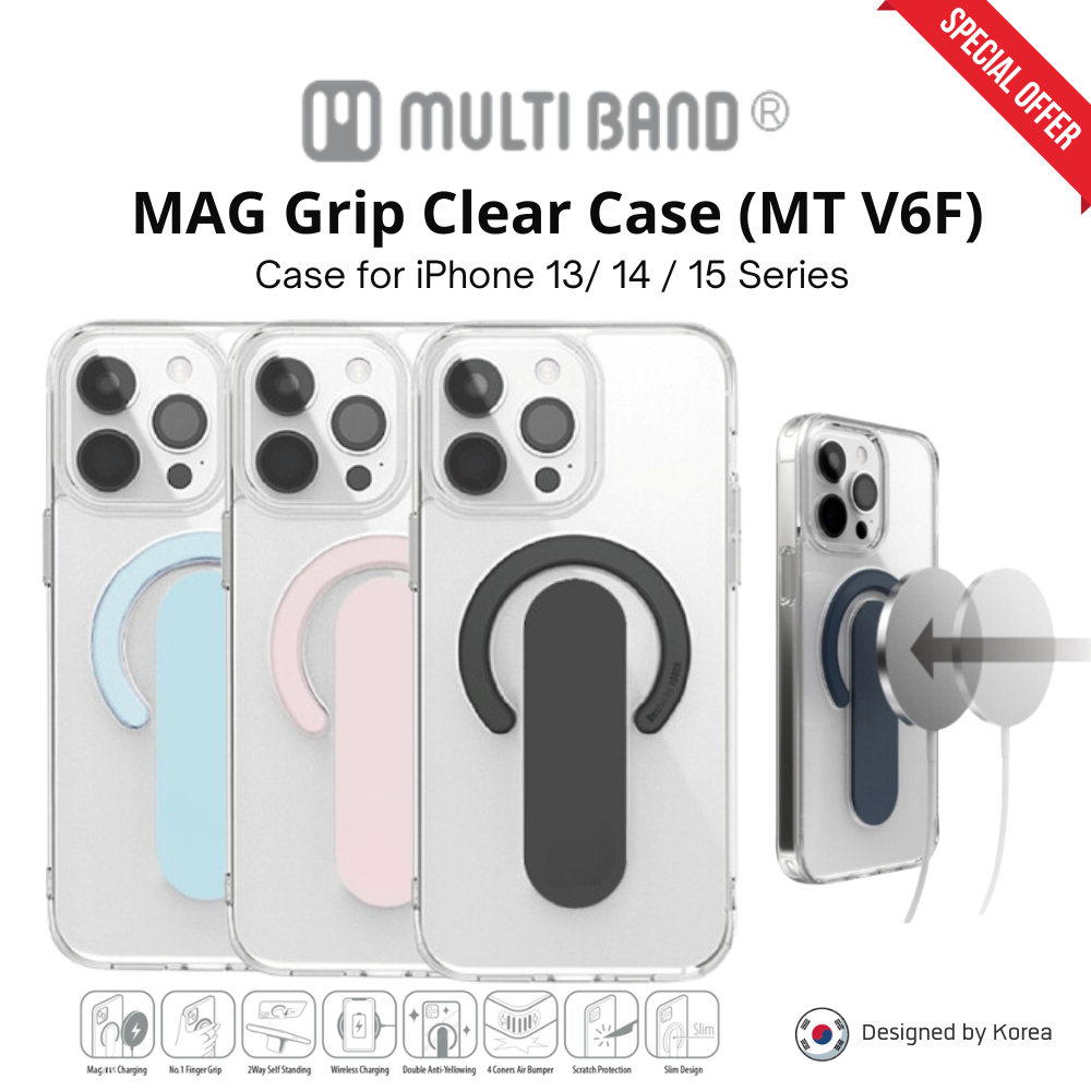 MULTIBRAND® MAG Grip  Clear Case เคส สำหรับ iPhone 13 I 13 Pro I 14 Pro I  15 I 15 Pro I 15 Promax