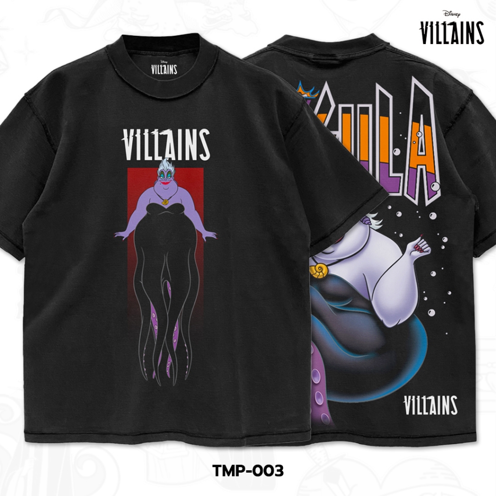 Power 7 Shop เสื้อยืดการ์ตูน ลาย "Ursula" ดิสนีย์ คอลเลคชั่น "Disney Villains" (TMP-003)