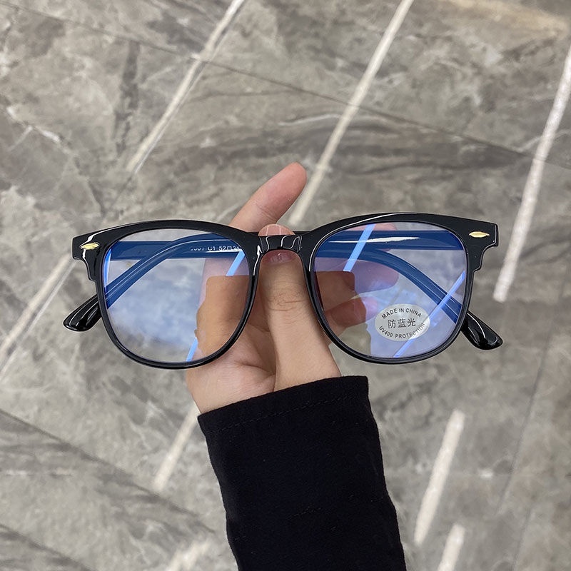 [จัดส่งในกทม.] แว่นกันรังสีมีสไตล์ ย้อนยุค อินเทรนด์ แว่นสายตาสั้น 0°-500° กรอบสี่เหลี่ยม จัดส่งจากกทม. มีให้เลือก 3 สี - รูปที่ 7