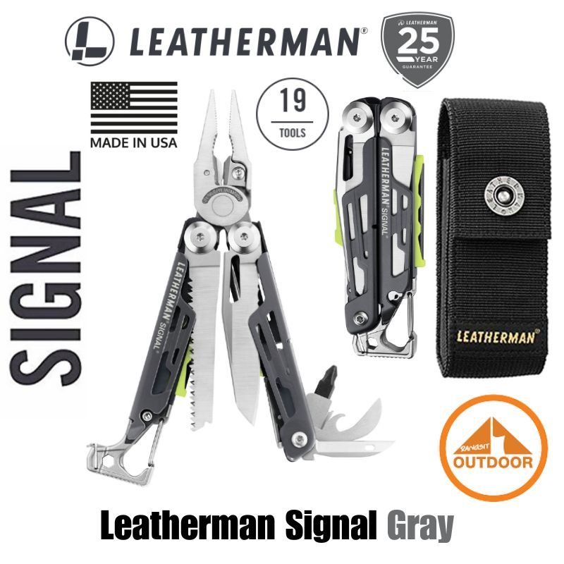 Leatherman Signal #Gray | Multi Tool Stainless | 19 Tools เครื่องมือพกพาสำหรับนักเดินป่า