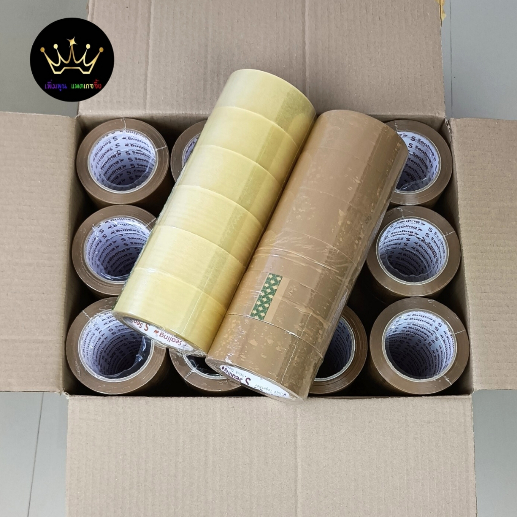 ลัง 72 ม้วน เทปโอพีพี เทปกาวปิดกล่อง OPP 42 ไมครอน ขนาด 2นิ้ว ยาว 100หลา