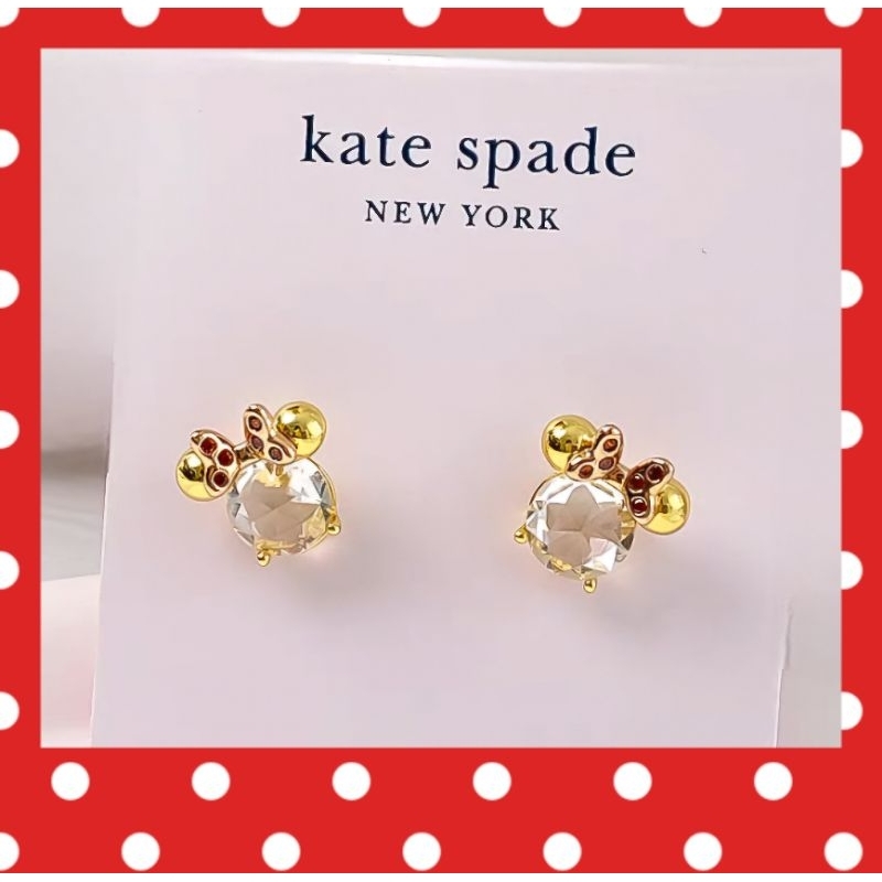 ต่างหู minnie studs Disney X Kate spade สีใส