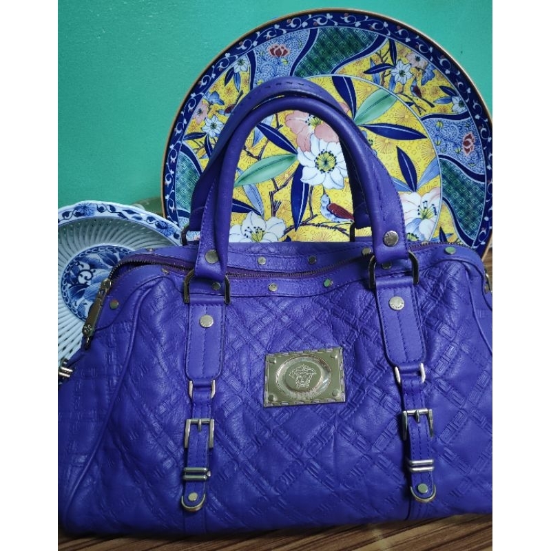 Versace Bag Violet Genuine leather