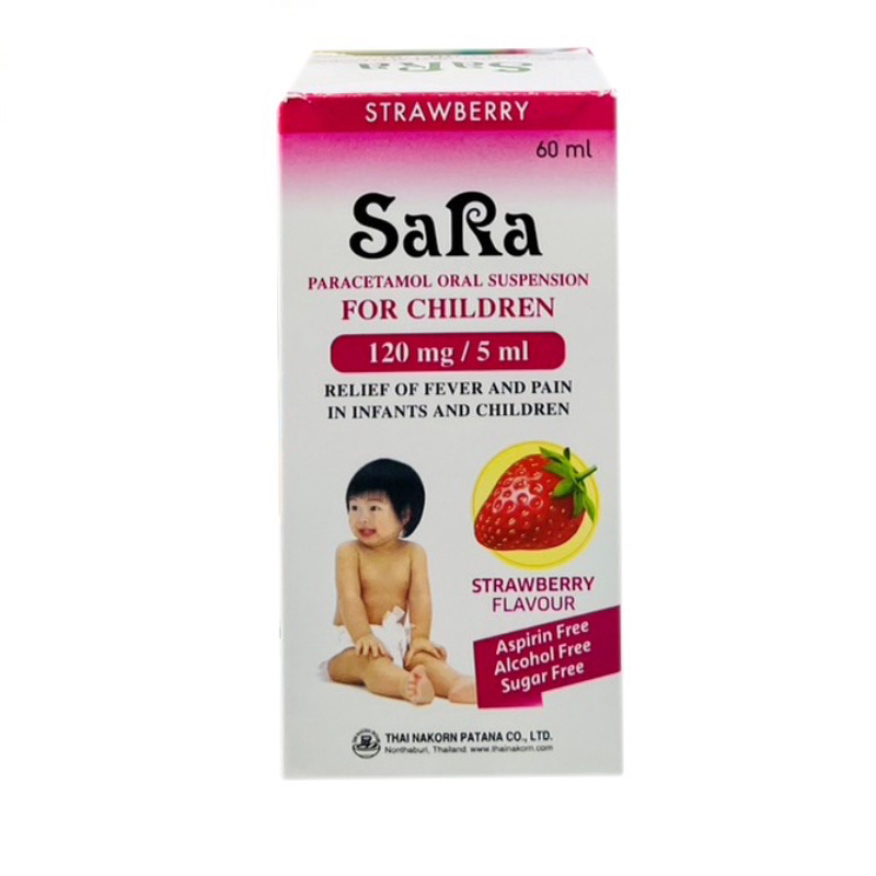SaRa ซาร่า ยาน้ำพาราเซตามอล 120 มก. (3362)