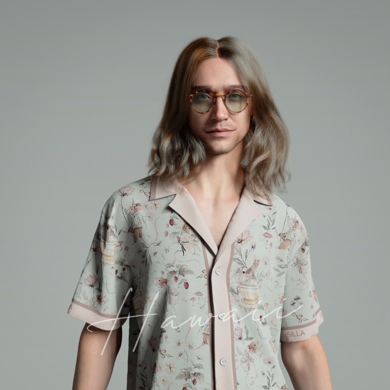 SILLA เสื้อฮาวายพิมพ์ลายทั้งตัว  unisex  ผู้ชาย-สาวอวบ ใส่ได้จ้า