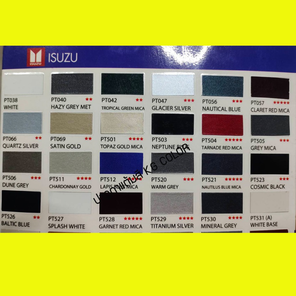 ปากกาแต้มสีรถยนต์ตรงรุ่น KG Color สำหรับ ISUZU มีสีให้เลือกตามสีรถของลูกค้า - รูปที่ 6