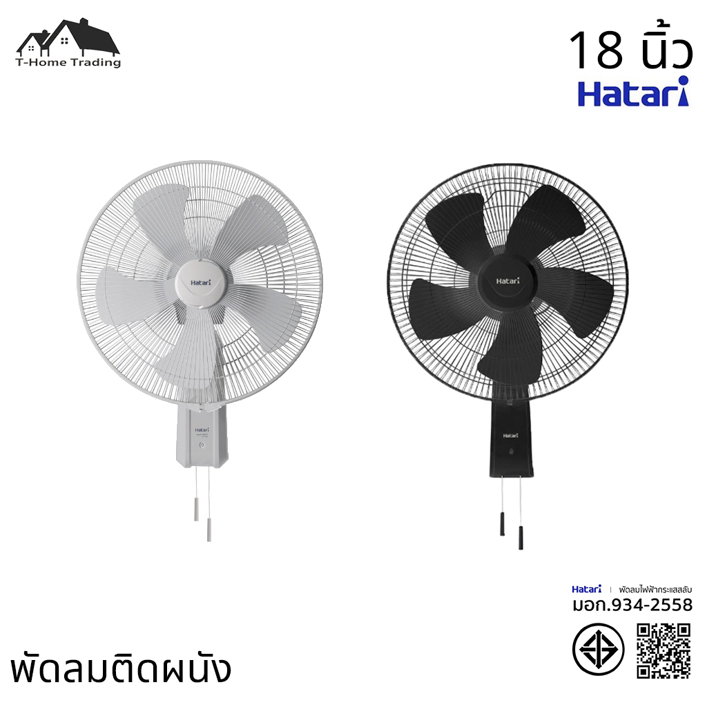 พัดลมอุตสาหกรรมติดผนัง 18นิ้ว HATARI IW18M1
