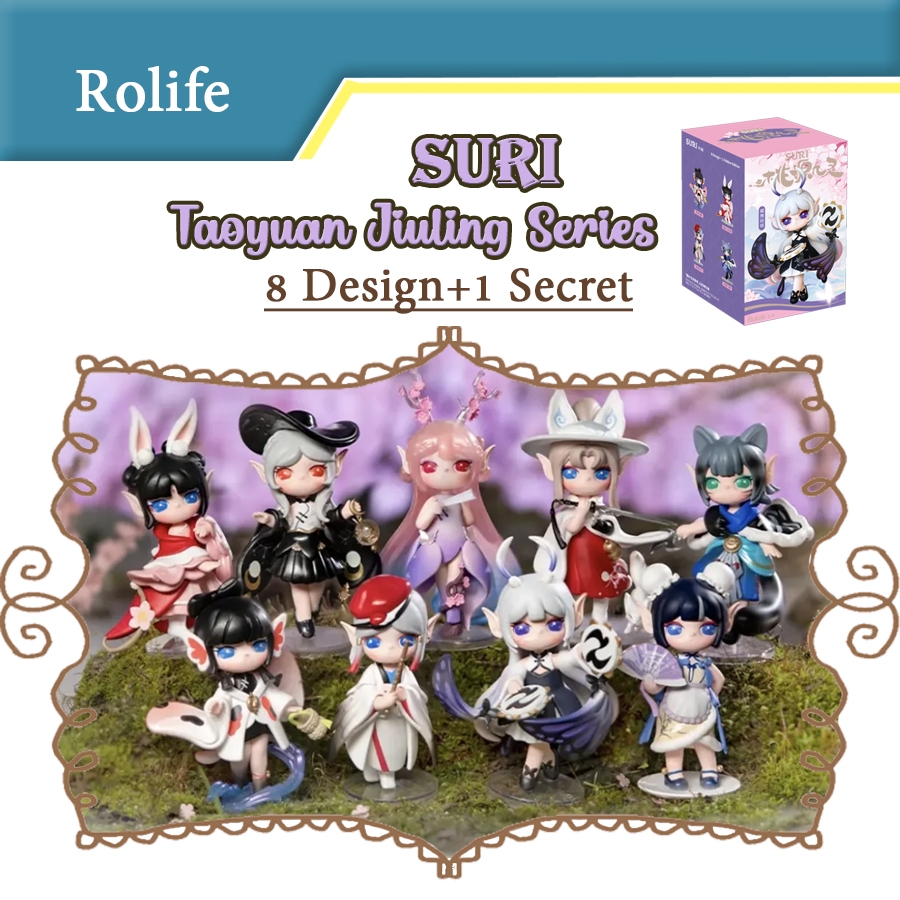 พร้อมส่งจากไทย กล่องสุ่ม Rolife Suri Rolife Suri Peach Blossom Nine Elves Series Taoyuan Jiuling Series ฟิกเกอร์ ตั้งโชว