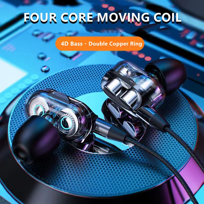 🚚พร้อมส่ง🚚Super หูฟังเบส 9D แบบมีสาย พร้อมไมโครโฟน อินเตอร์เฟซ 3.5 มม. Super Bass 9D Wired Headphones
