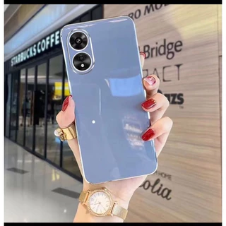 เคส TPU ขอบทอง สำหรับ OPPO A18 A38 A60 A54 A78 4G 5G A58 4G 5G A98 A17 A17K สีสวย เรียบหรู ดูดี กันกล้อง พร้อมส่ง