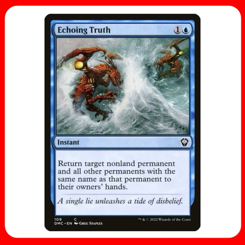 [MTG] Echoing Truth [DMC] [BLUE] [COMMON] [NORMAL] [ENG] (การ์ดเมจิค / Magic the Gathering) [EDH]