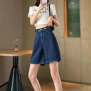💥YH#3573💥มีไซซ์ S-5XL💥กางเกงยีนส์ สไตล์เกาหลี ผ้ายีนส์แท้ เอวสม็อคปรับกระดุม ตกแต่งเย็บปลายขา