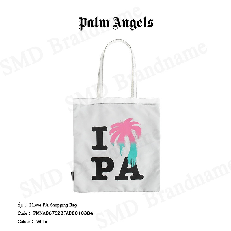 Palm Angels กระเป๋าช้อปปิ้ง รุ่น I Love PA Shopping Bag Code: PMNA067S23FAB0010384