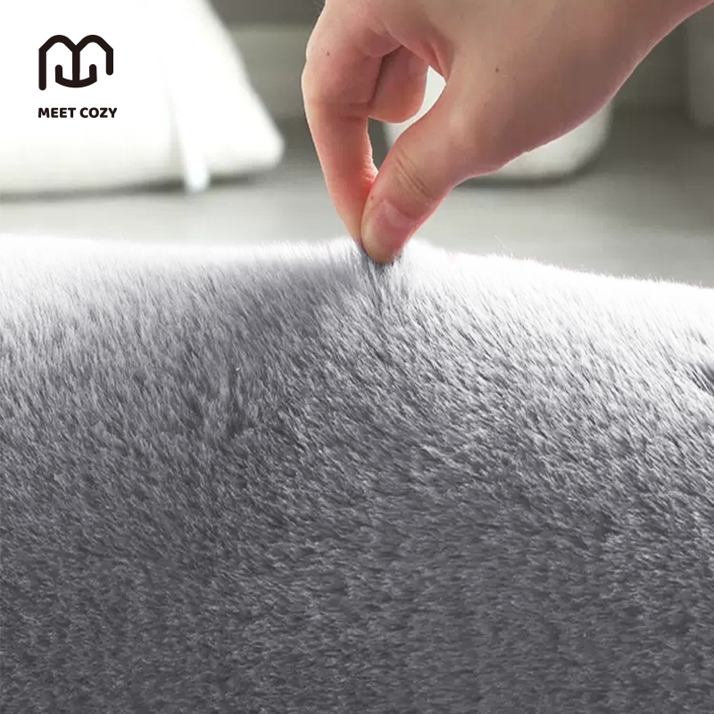MEET COZY พรมปูพื้น วงรี/Oval ขนนุ่ม ผ้าขนกระต่ายเทียม พรมปูพื้นห้อ ที่สุดแห่งความนุ่ม carpet # 1 DE-July